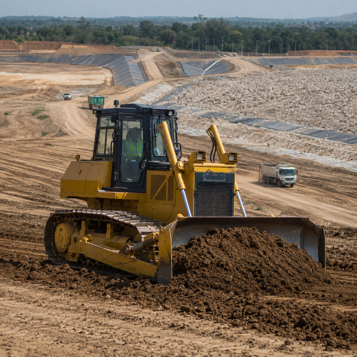 SEM machines on a waste management site